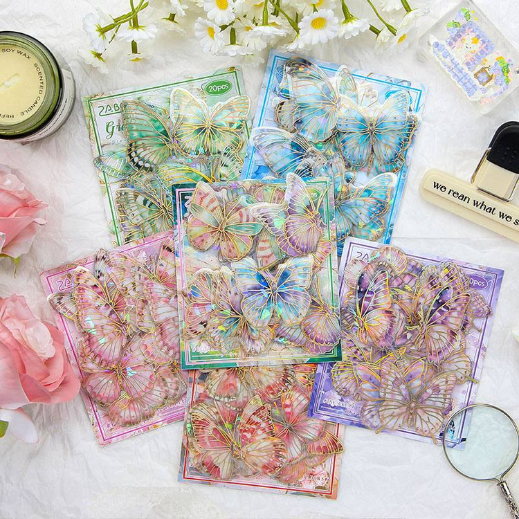 طرح استیکر پروانه کوچک